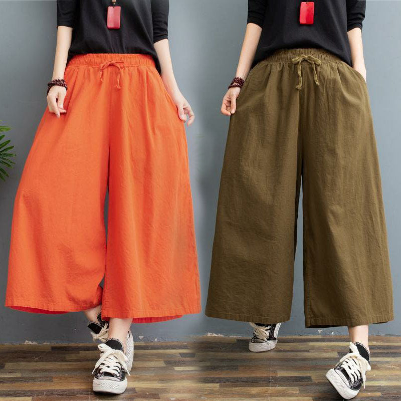 Women's Fashion Loose Linen Leggings