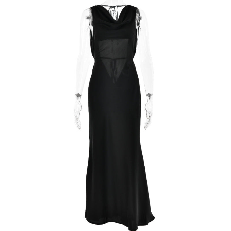 Evening Lace-Up Long Dress