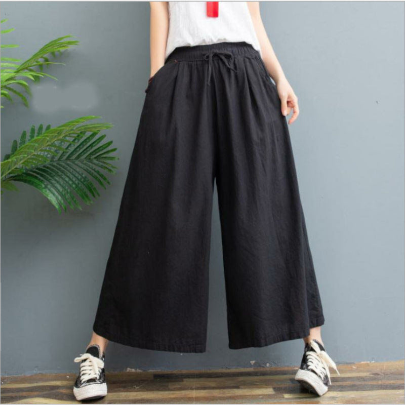 Women's Fashion Loose Linen Leggings