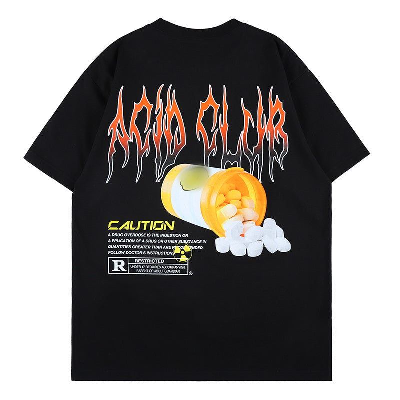 Smiley Pill Print T-Shirt