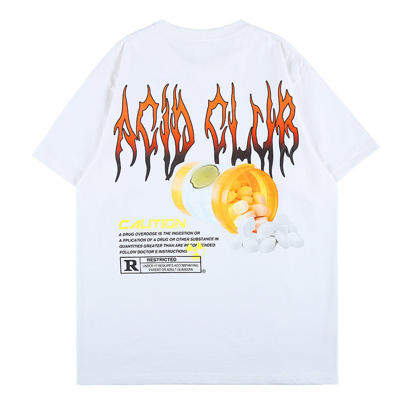 Smiley Pill Print T-Shirt