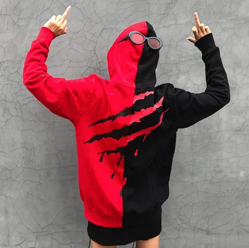 Men’s Casual Color-Block Hooded Sweater