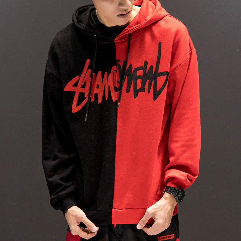 Men’s Casual Color-Block Hooded Sweater