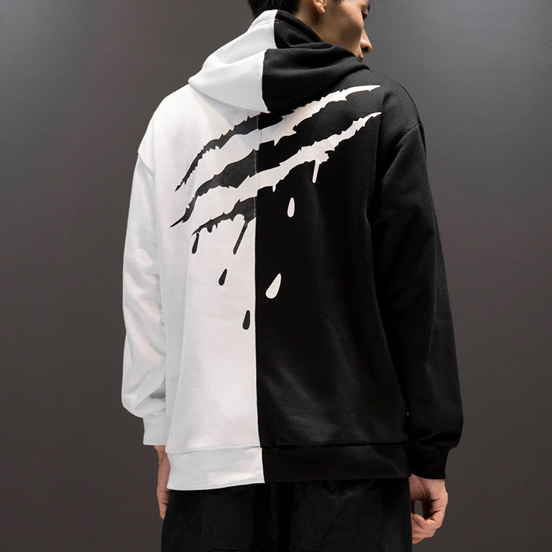 Men’s Casual Color-Block Hooded Sweater
