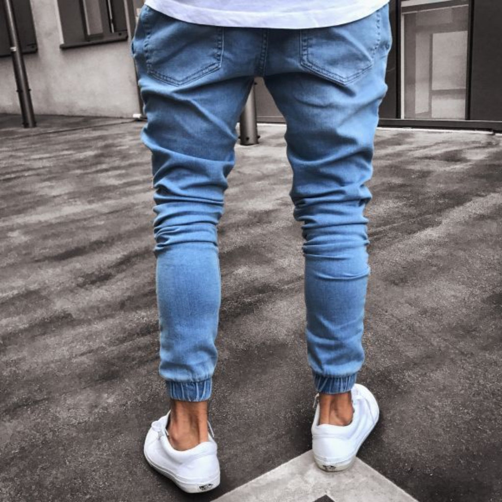 Men’s Light Blue Skinny Fashion Jeans