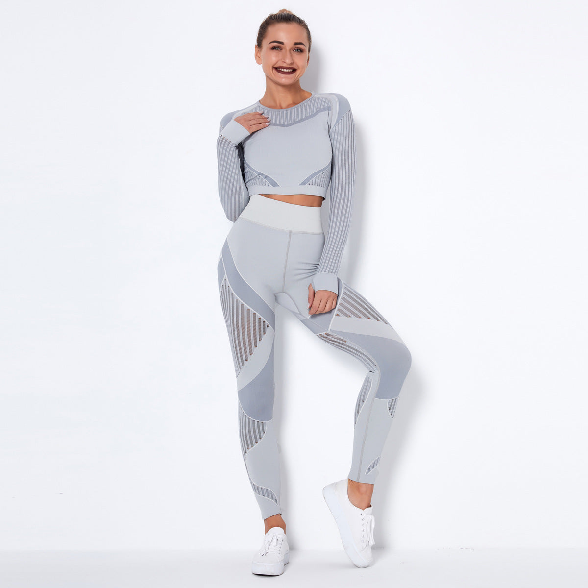 Seamless Long Sleeve Yoga Set