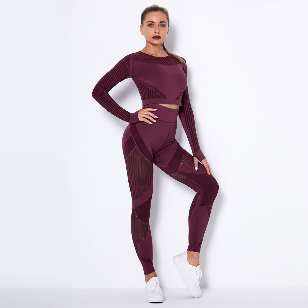 Seamless Long Sleeve Yoga Set