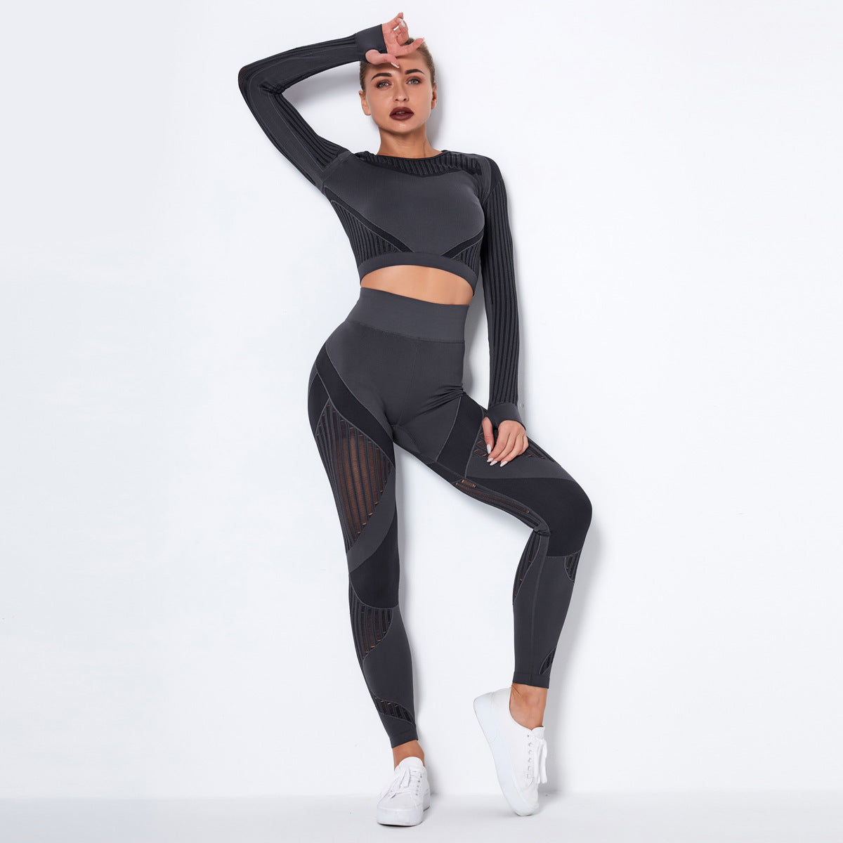 Seamless Long Sleeve Yoga Set