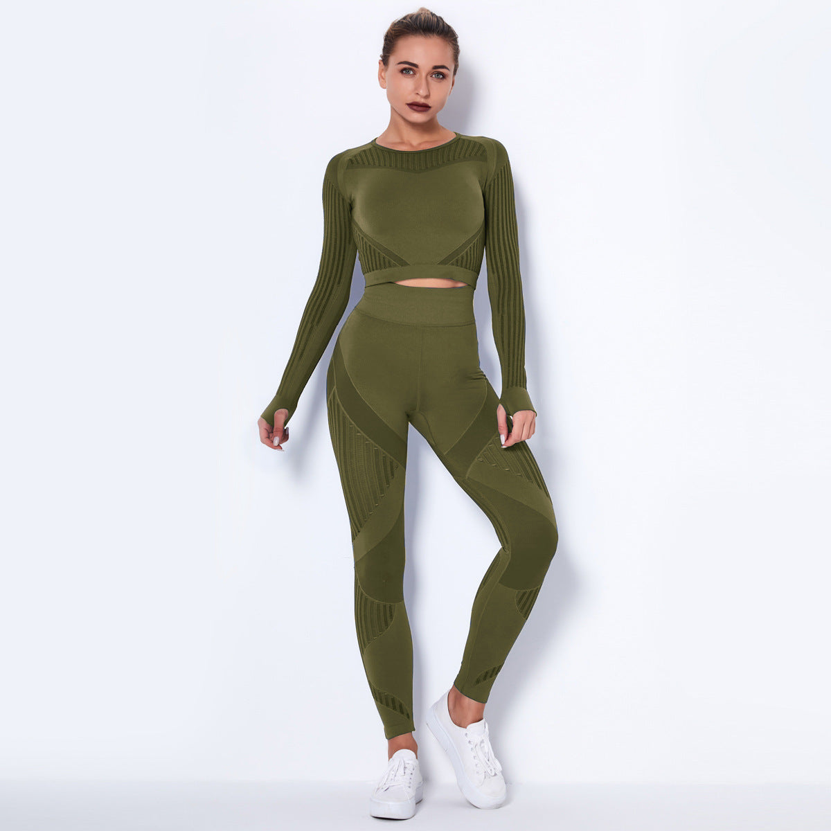 Seamless Long Sleeve Yoga Set