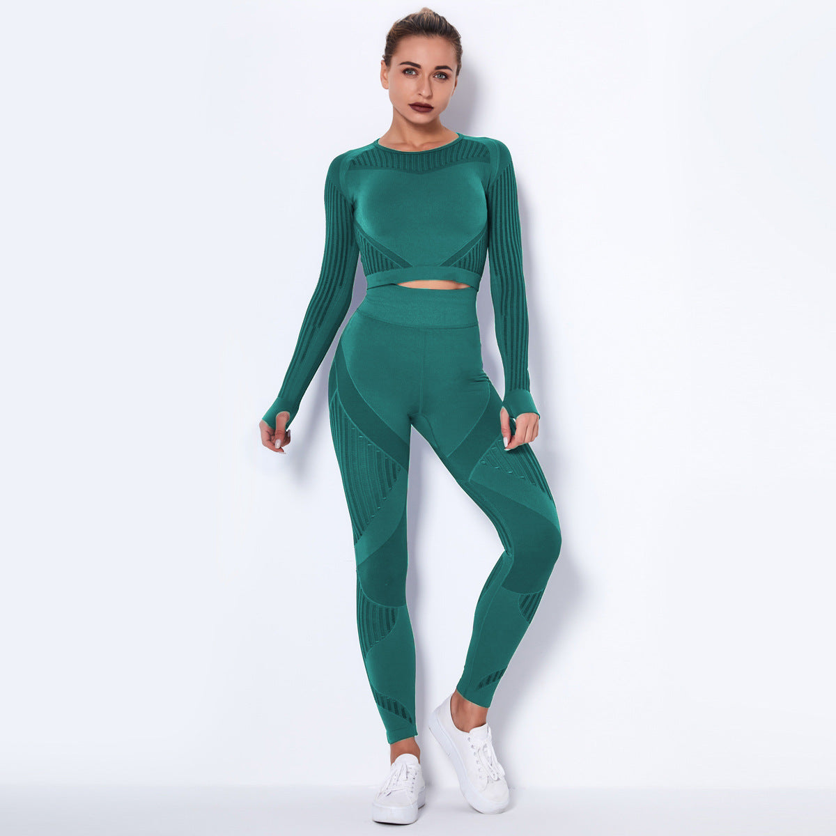 Seamless Long Sleeve Yoga Set