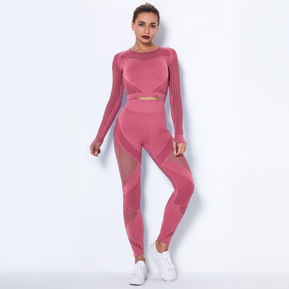 Seamless Long Sleeve Yoga Set