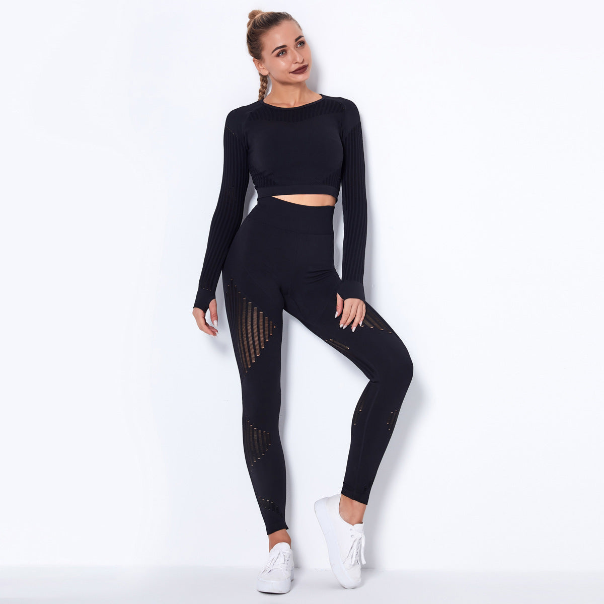 Seamless Long Sleeve Yoga Set