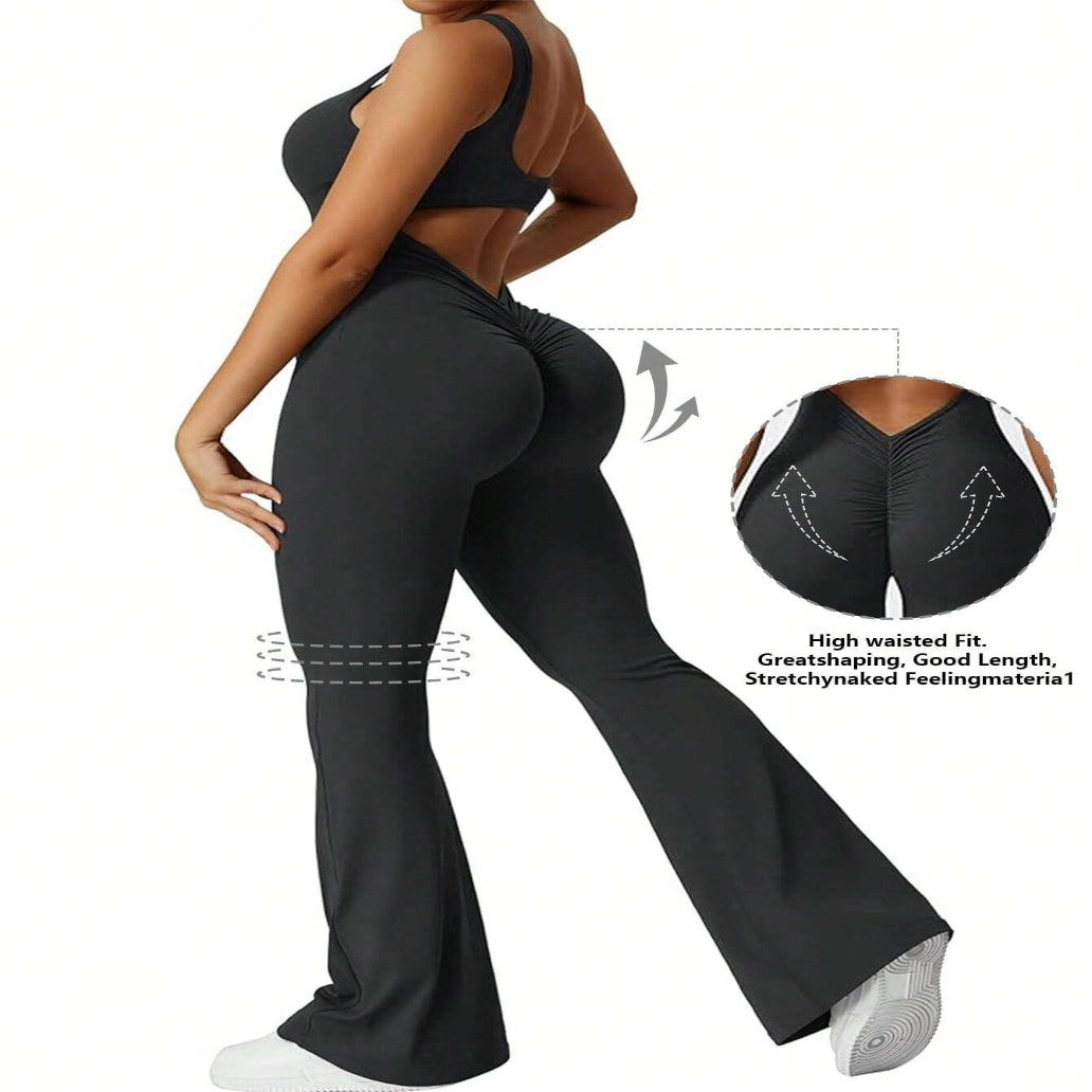 Women’s Sleeveless Flare Jumpsuit