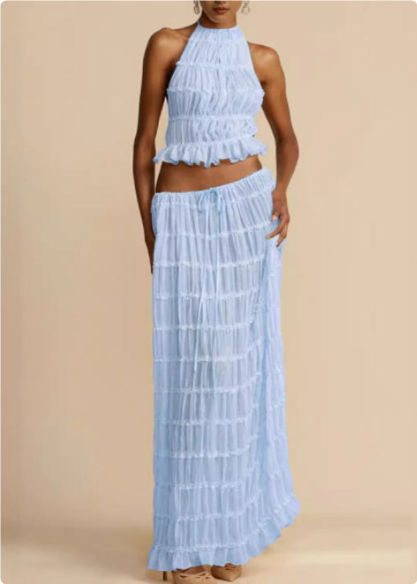Backless Halterneck Sling Dress