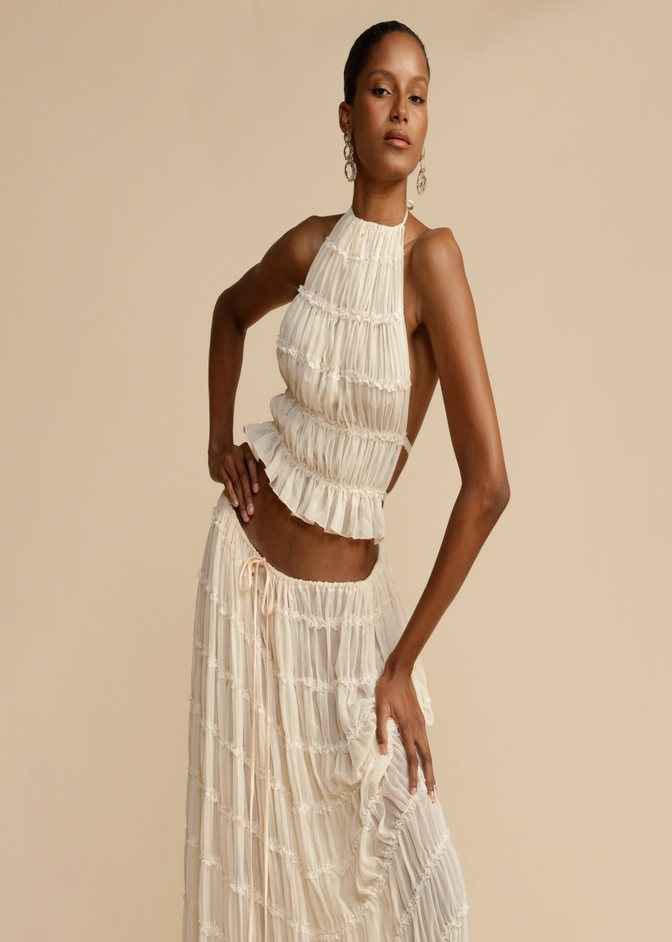 Backless Halterneck Sling Dress