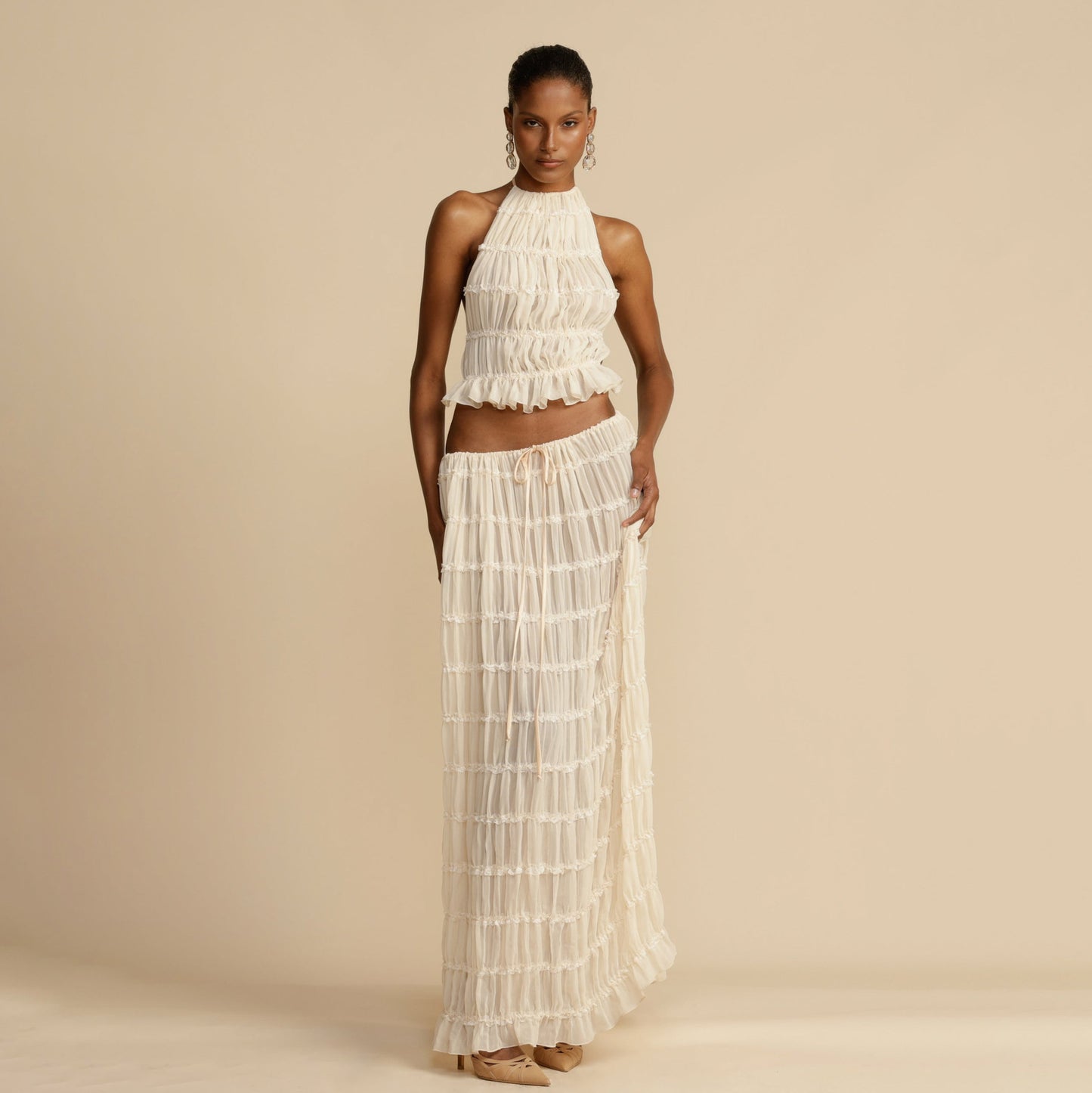 Backless Halterneck Sling Dress