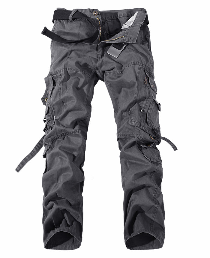 Men’s Washed Multi-Pocket Cargo Pants