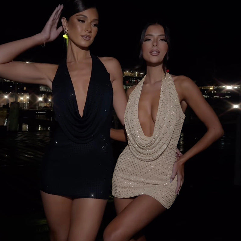 Sexy Halter Backless Sheath Dress