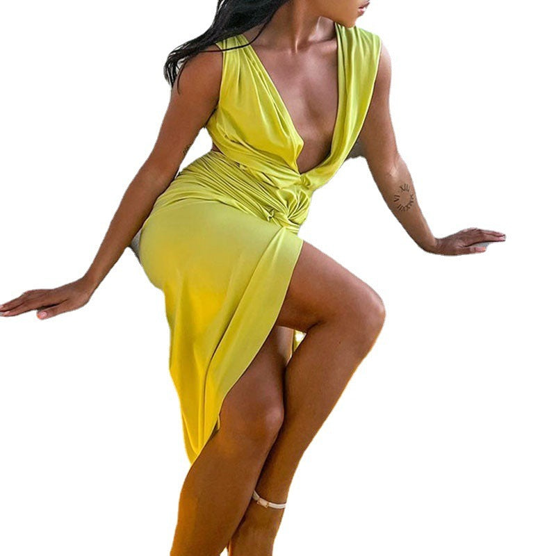 Internet Hot Deep V Evening Dress