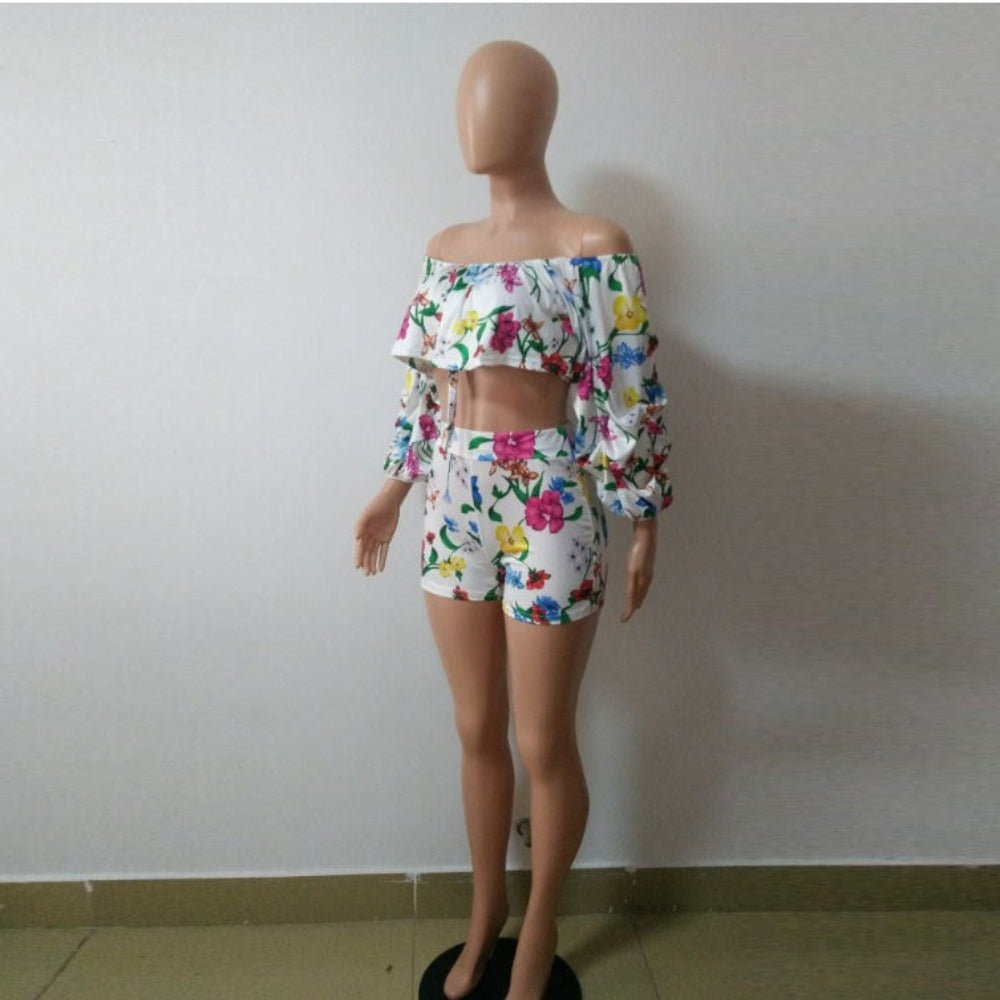 Sexy Pile Sleeve Two-Piece Sets
