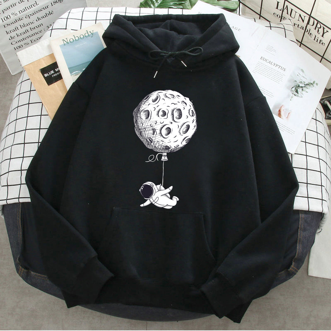 Unisex Loose Fit Casual Printed Hoodies