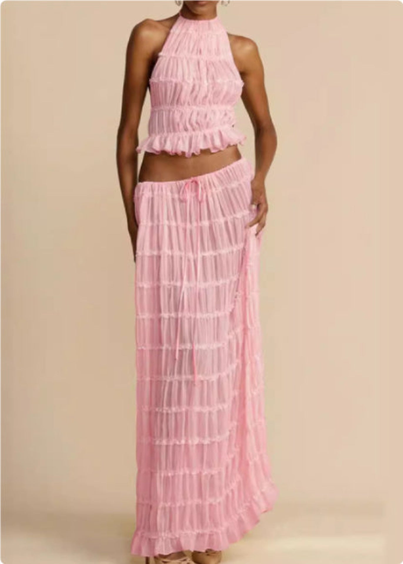Backless Halterneck Sling Dress