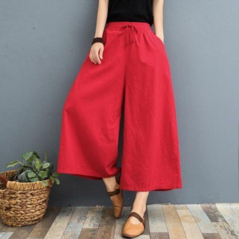 Women's Fashion Loose Linen Leggings