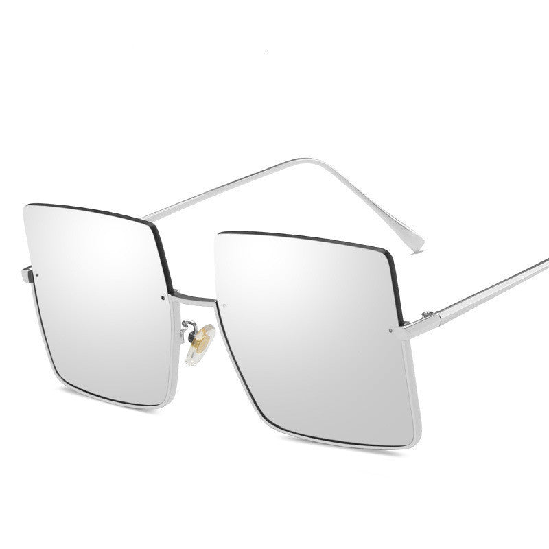 Half-Frame Metal Trimmed Sunglasses