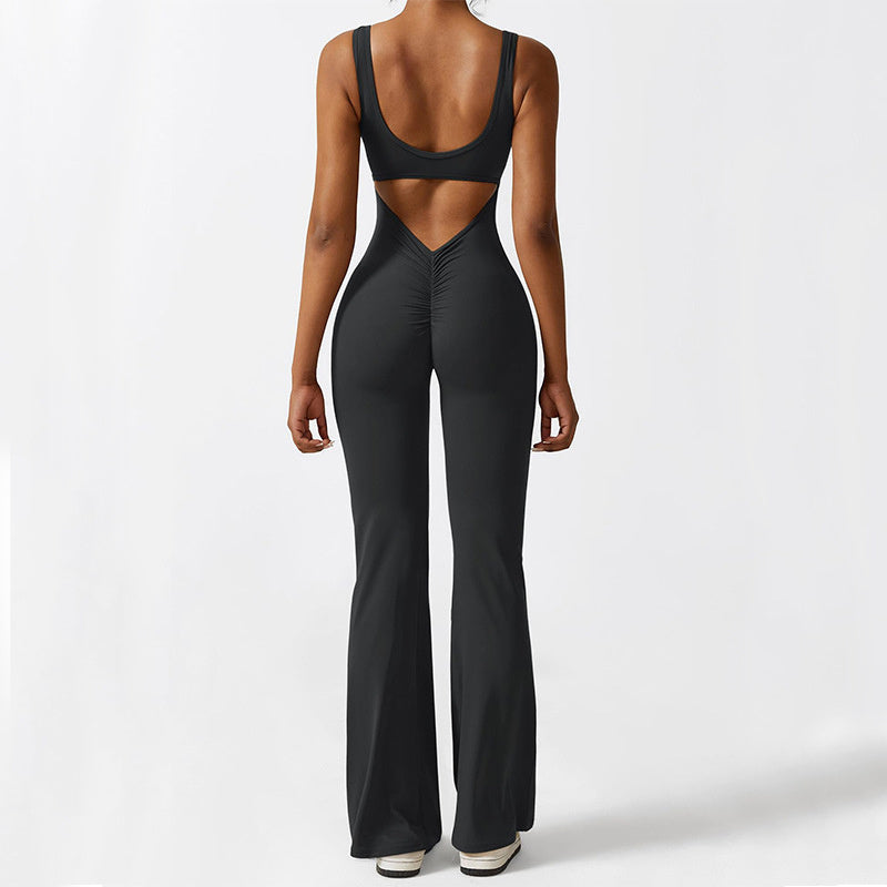 Women’s Sleeveless Flare Jumpsuit