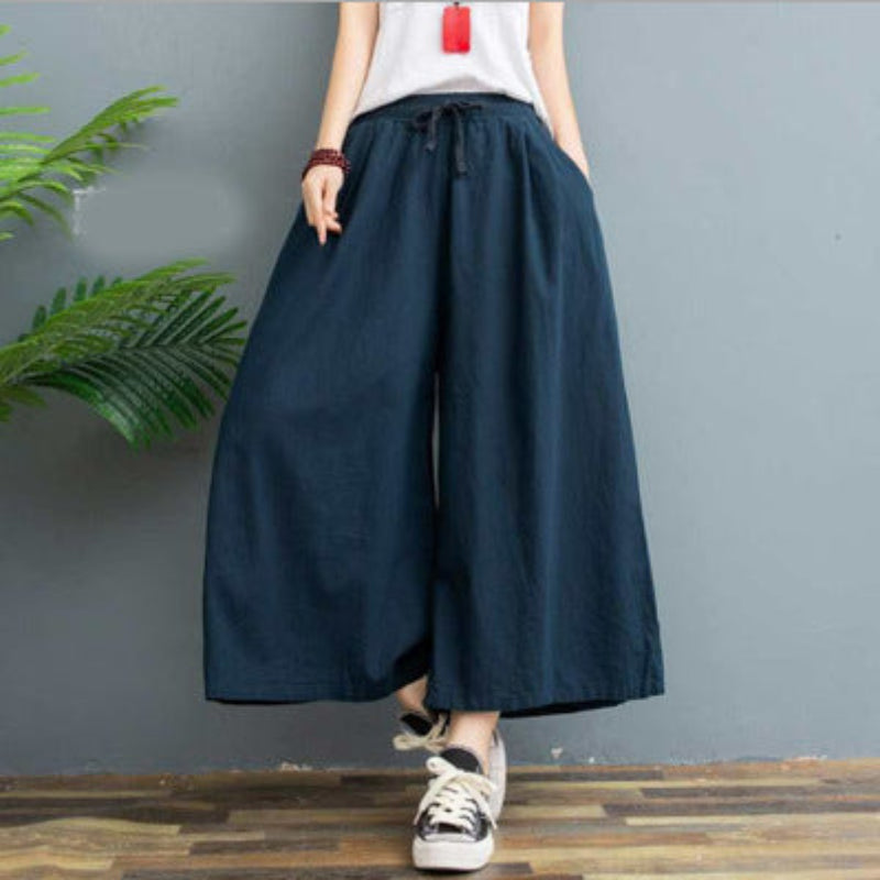 Women's Fashion Loose Linen Leggings