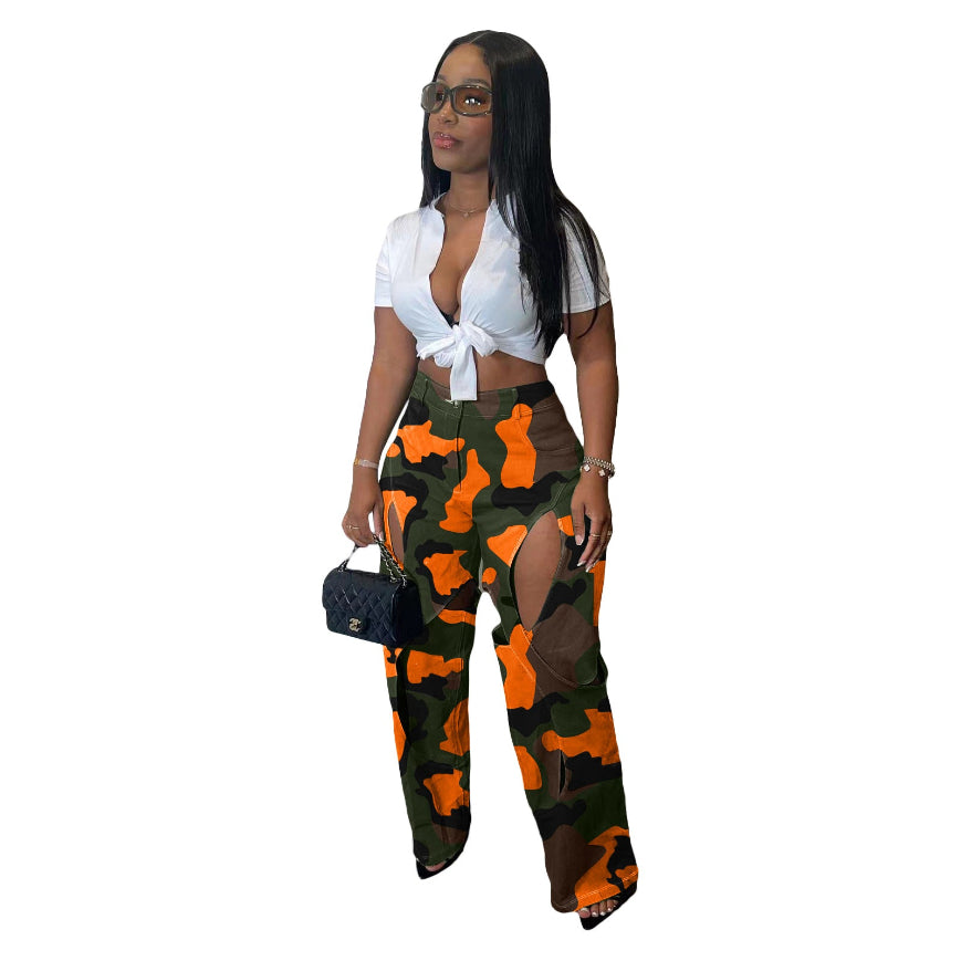 Fashion Digital Print Overalls