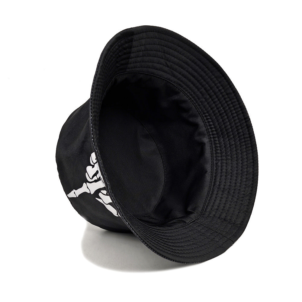 Skull & Finger Graphic Bucket Hat