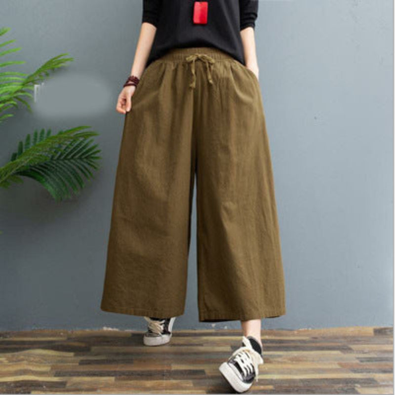 Women's Fashion Loose Linen Leggings