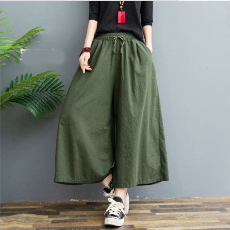 Women's Fashion Loose Linen Leggings
