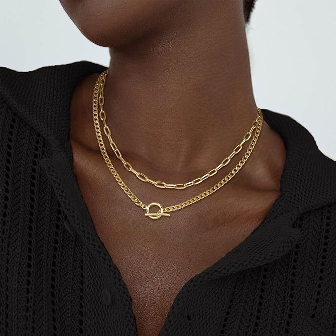 Geometric Paperclip Choker – Double Layer Necklace