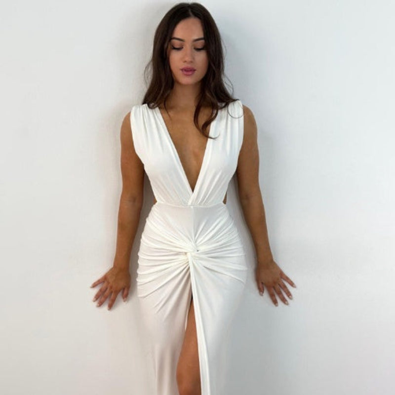 Internet Hot Deep V Evening Dress