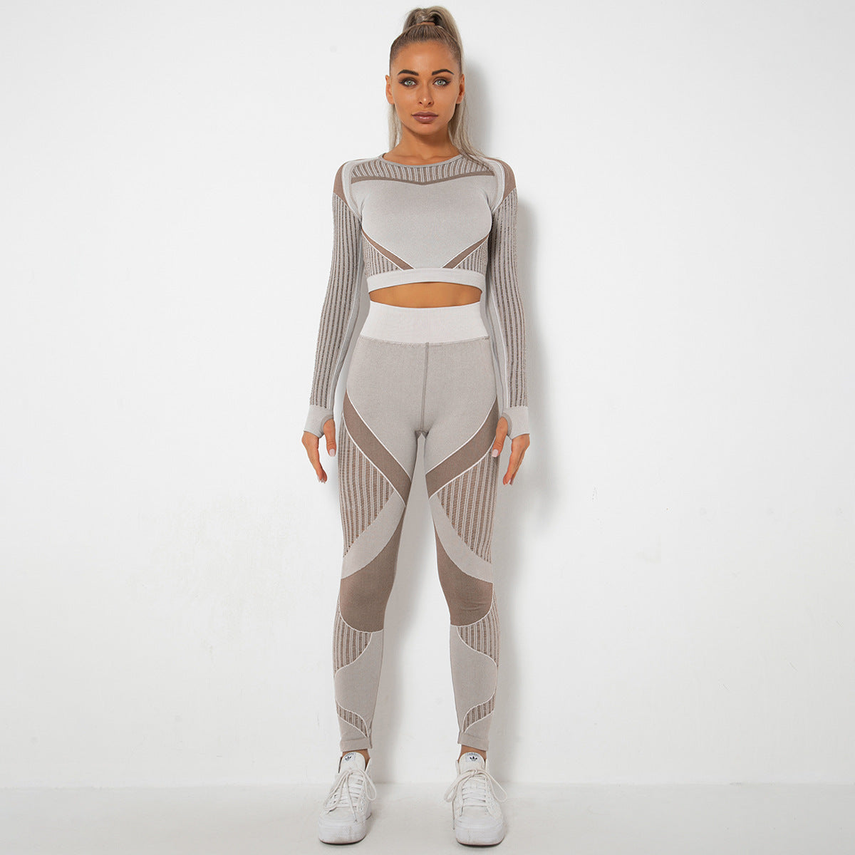 Seamless Long Sleeve Yoga Set