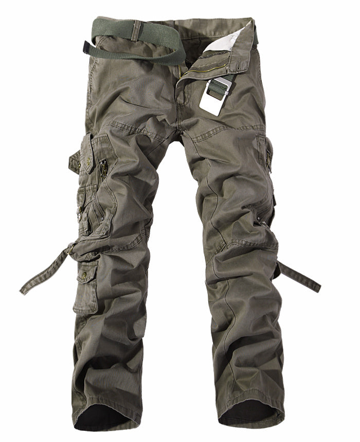 Men’s Washed Multi-Pocket Cargo Pants