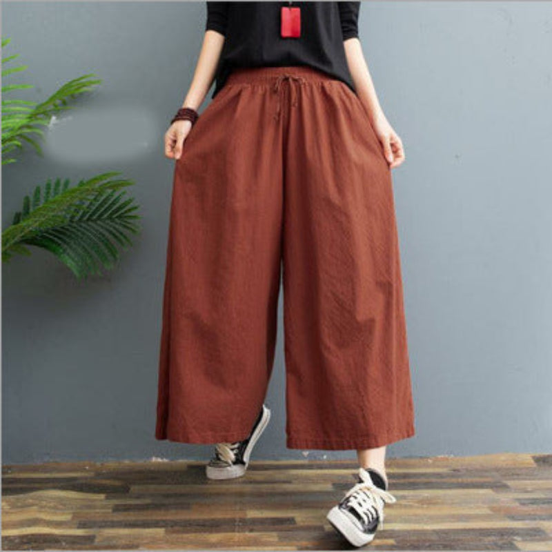 Women's Fashion Loose Linen Leggings
