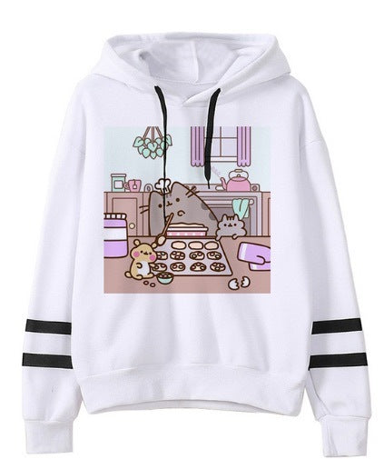 Loose Fit Fleece Casual Hoodie