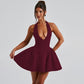Women’s Sexy Deep V-Neck Halter Party Dress