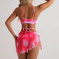 3pcs Tie Dye Bikini with Skirt