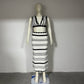 2pcs Striped Bikini & Sling Dress Set