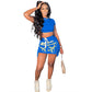 Summer Midriff Skirt Set