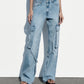 Women’s Mid-Waist Loose Cargo Jeans