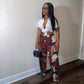 Fashion Digital Print Overalls