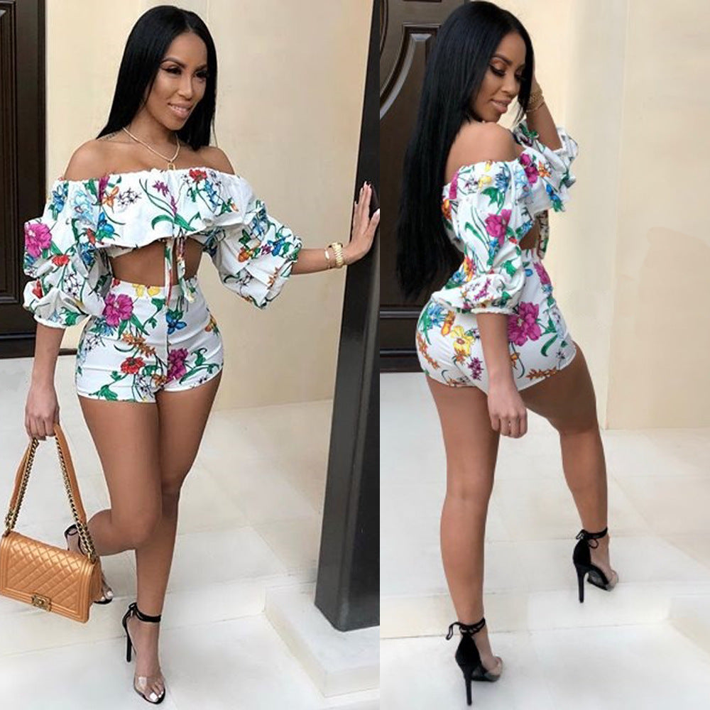 Sexy Pile Sleeve Two-Piece Sets