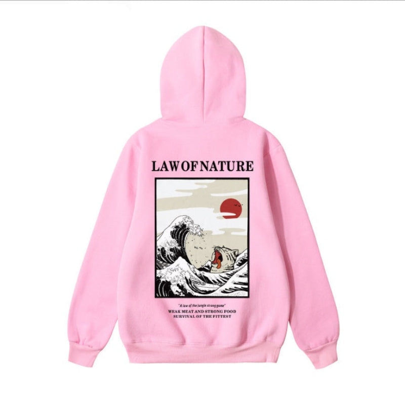Unisex Retro Streetwear Hooded Sweater