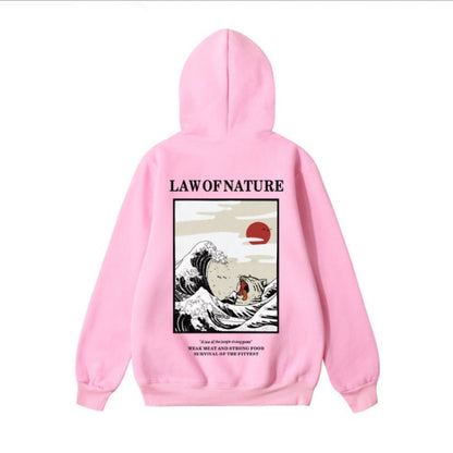 Unisex Retro Streetwear Hooded Sweater