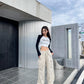 High Waist Wide Leg Trousers